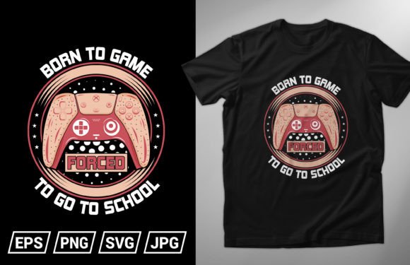 Born to Game: The Ultimate Gaming T-shirt Design for Creators