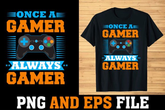 Custom Gaming T-shirt Design: Print-Ready Artwork for Apparel and Beyond