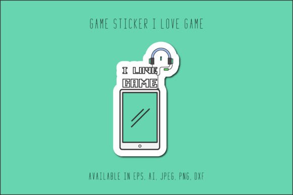 Elevate Your Designs with the Gaming Sticker I Love Game Pack