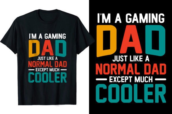 Gamer Dad T-Shirt Design: Versatile Gaming Tee Artwork