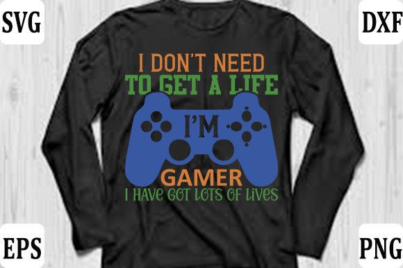 Gaming Gamer T-shirt Design: 