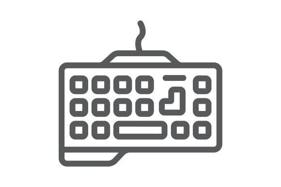 Gaming Keyboard Line Icon: Creative Vector Essentials