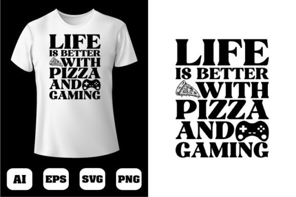 Gaming T-shirt Design 115: A Ready-to-Use Vector Asset for Custom Apparel