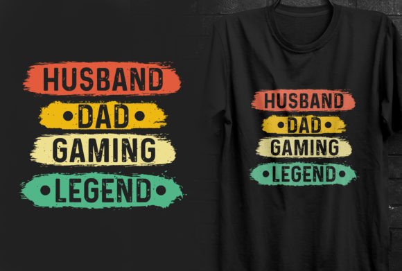 Husband Dad Gaming Legend T-Shirt Design