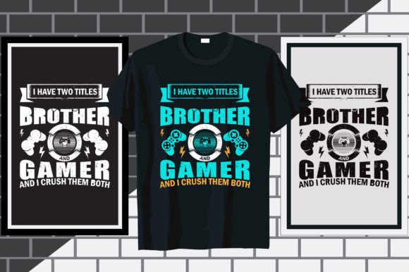 The I Two Titles Gaming Typography T-Shirt: A Flexible Design Asset